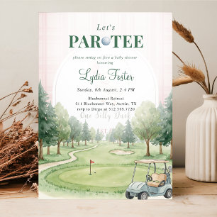 Invitation pour Baby Shower Par-Tee de Golf Green