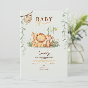 Invitation pour Baby Shower "Petite Aventure Safar