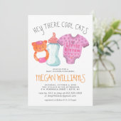Invitation pour Baby Shower Petite Chatte (Debout devant)