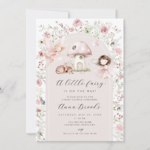 Invitation pour Baby Shower Petite Fée Fille