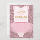 Invitation pour Baby Shower Petite Princesse (Devant)