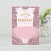 Invitation pour Baby Shower Petite Princesse (Debout devant)