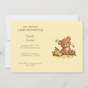 Invitation pour Baby Shower Pique-Nique de Nounour