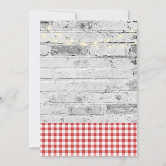 Invitation pour Baby Shower 'Pizza Moderne + Bière (Dos)