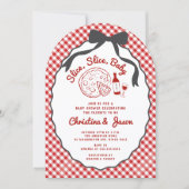 Invitation pour Baby Shower Pizza « Slice Slice Ba (Devant)