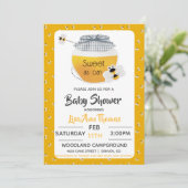 Invitation pour Baby Shower Pot de Miel & Abeille (Debout devant)