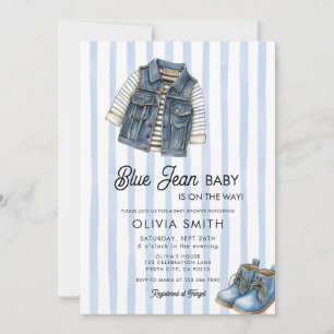 Invitation pour Baby Shower pour bébé garçon en je