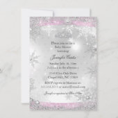 Invitation pour Baby Shower Princesse Flocon de Ne (Dos)