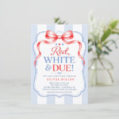 Invitation pour Baby Shower Red White & Due (Debout devant)