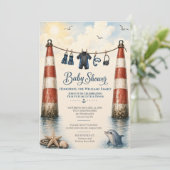Invitation pour Baby Shower SCUBA Gear Future Dive (Debout devant)