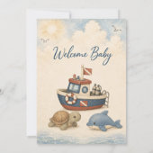 Invitation pour Baby Shower SCUBA Gear Future Dive (Dos)