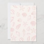 Invitation pour Baby Shower Seashell She'll Be Her (Dos)