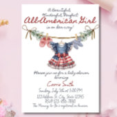Invitation pour Baby Shower sur le thème All Ameri