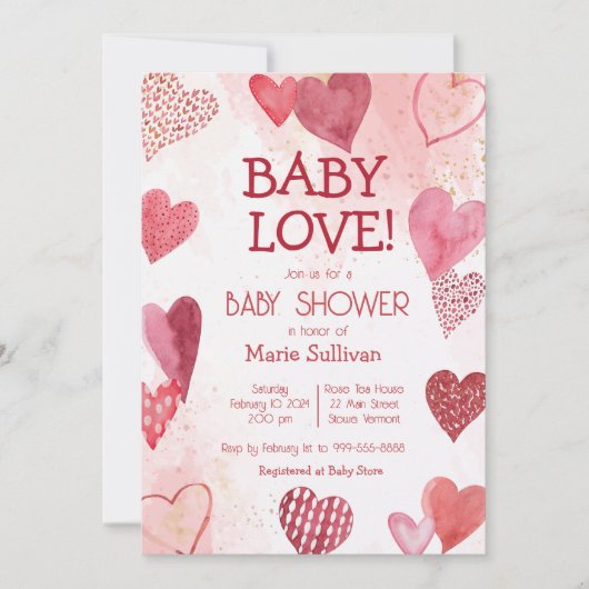 Invitation pour Baby Shower sur le thème de la Sai (Devant)