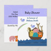Invitation pour Baby Shower sur le thème de l'Arch (Devant / Derrière)
