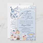 Invitation pour Baby Shower sur le thème de thé da (Devant)