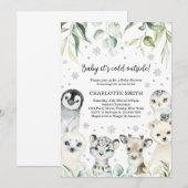 Invitation pour Baby Shower sur le thème des Anima (Devant / Derrière)