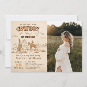 Invitation pour Baby Shower sur le thème du Rodéo