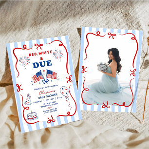 Invitation pour Baby Shower sur le thème patriotiq