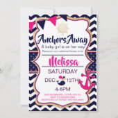 Invitation pour Baby Shower Thème Ancre (Devant)