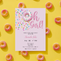 Invitation pour Baby Shower thème Oh Baby Girl Don
