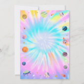 Invitation pour Baby Shower Tie Dye Espace Extra-a (Dos)