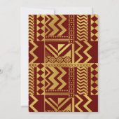 Invitation pour Baby Shower Tribal Afrique (Dos)