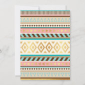 Invitation pour Baby Shower Tribal Boho (Dos)