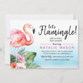 Invitation pour Baby Shower Tropicale Faisons la F (Devant)