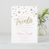 Invitation pour Baby Shower Twinkle Twinkle Little (Debout devant)