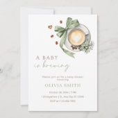 Invitation pour Baby Shower "Un bébé est en train  (Devant)