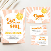 Invitation pour Baby Shower "Voici venir le soleil