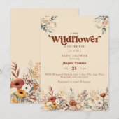 Invitation pour Baby Shower Wildflower (Devant / Derrière)