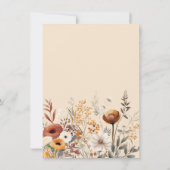 Invitation pour Baby Shower Wildflower (Dos)