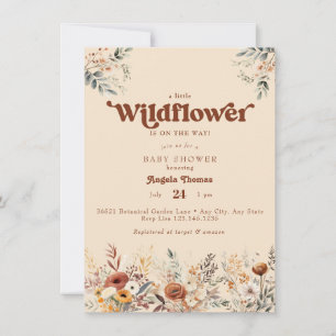 Invitation pour Baby Shower Wildflower