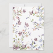 Invitation pour Baby Shower Wildflower (Dos)
