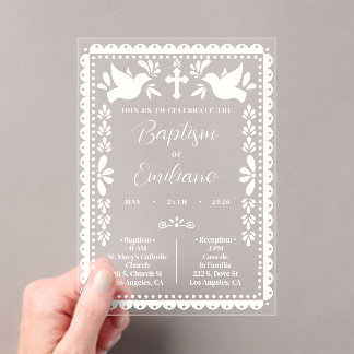 Invitation pour baptême à la mexicaine avec Papier