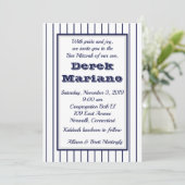 Invitation pour Bar Mitzvah à New York avec rayure (Debout devant)