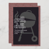 Invitation pour barbecue (Devant / Derrière)