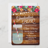 Invitation pour barbecue de graduation dans un boc (Devant)