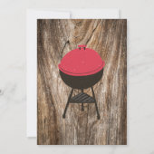 Invitation pour Barnyard BBQ Bash sur fond de bois (Dos)