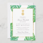Invitation pour Bat Mitzvah à thème tropical et an (Devant)