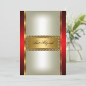 Invitation pour Bat Mitzvah or et rouge (Debout devant)