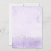 Invitation pour bébé à l'aquarelle violette (Dos)