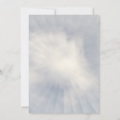 Invitation pour bébé avec fond bleu ciel (Dos)