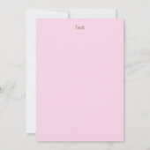 Invitation Pour bébé fille (Dos)