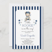 Invitation pour bébé garçon à la douche de hockey (Devant)