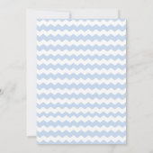 Invitation pour bébé garçon jumeaux bleu chevron (Dos)