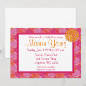 Invitation pour bébé ou douche nuptiale en flammes (Devant / Derrière)