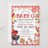 Invitation pour bébé Q barbecue de jardin pour béb (Devant)
